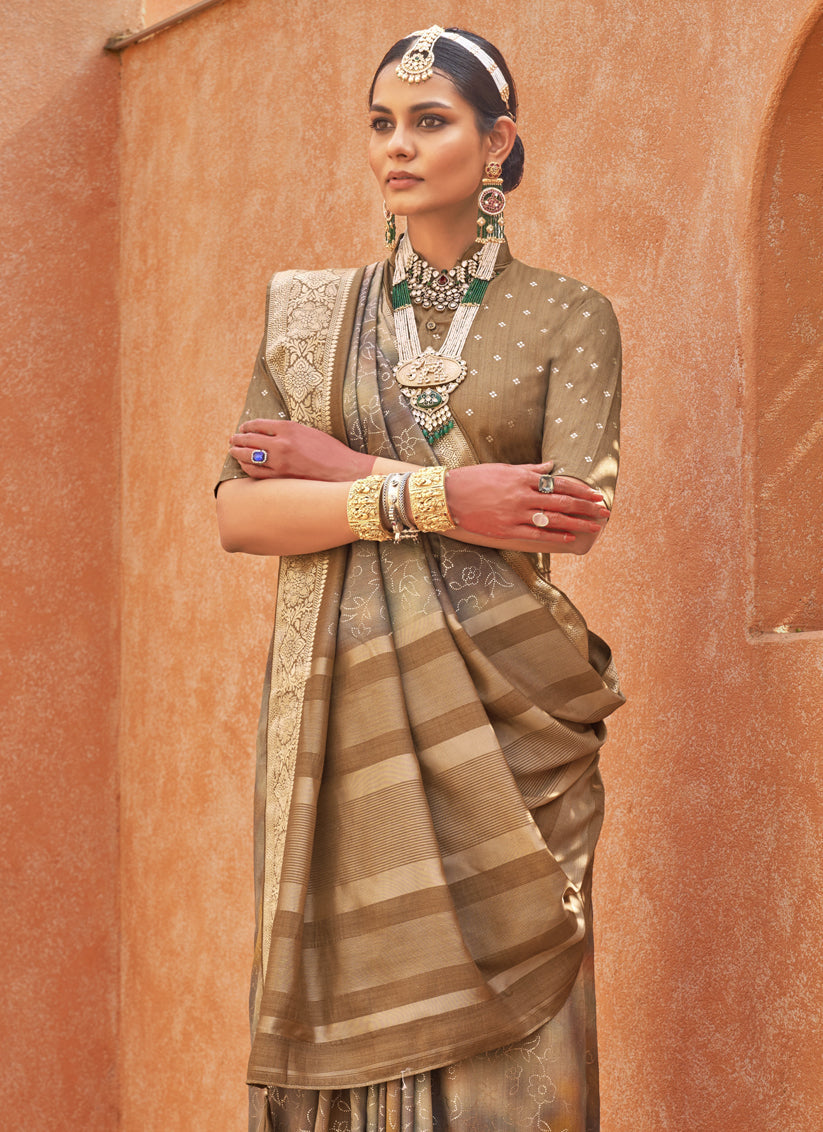 Multicolor Silk Embellished Festival Saree