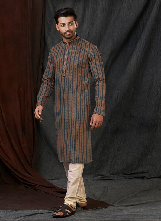 Multicolor Polyester Printed Kurta Pyjama Set
