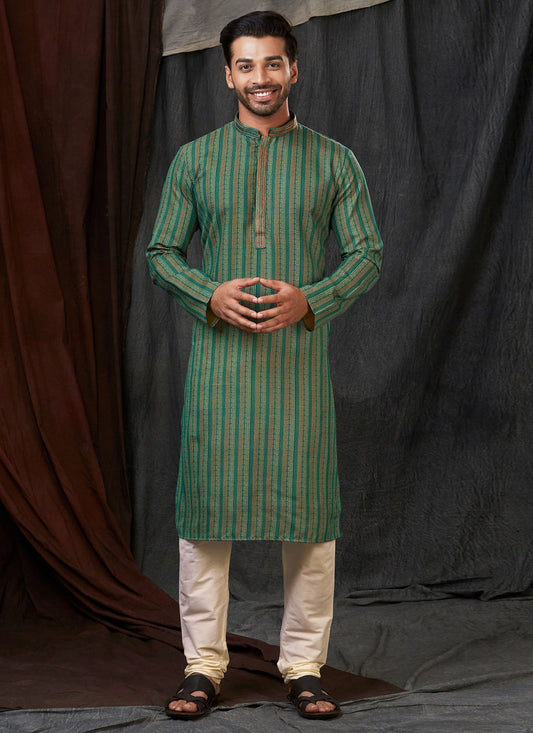 Multicolor Polyester Printed Kurta Pyjama Set