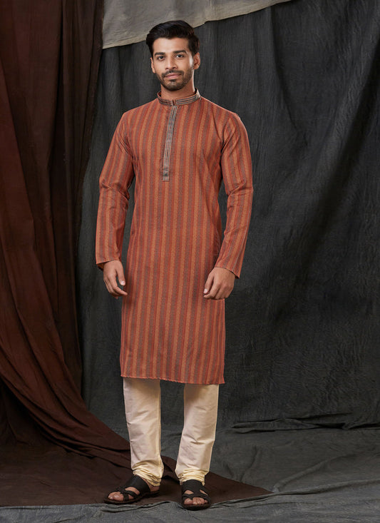 Multicolor Polyester Printed Kurta Pyjama Set