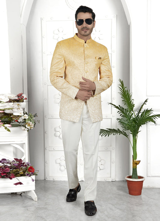 Shaded Yellow Art Silk Blazer