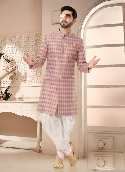 Dusty Pink Designer Semi Indo Western