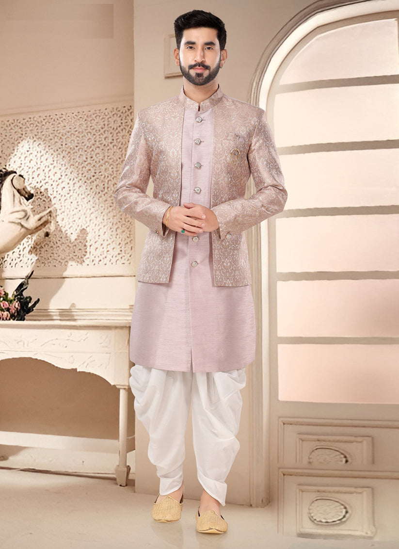 Blush Pink Designer Semi Indo Western
