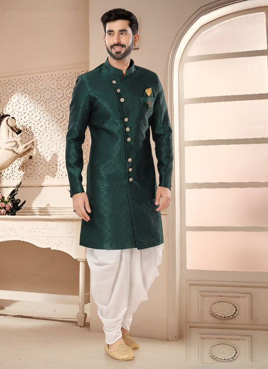 Green Designer Semi Indo Western