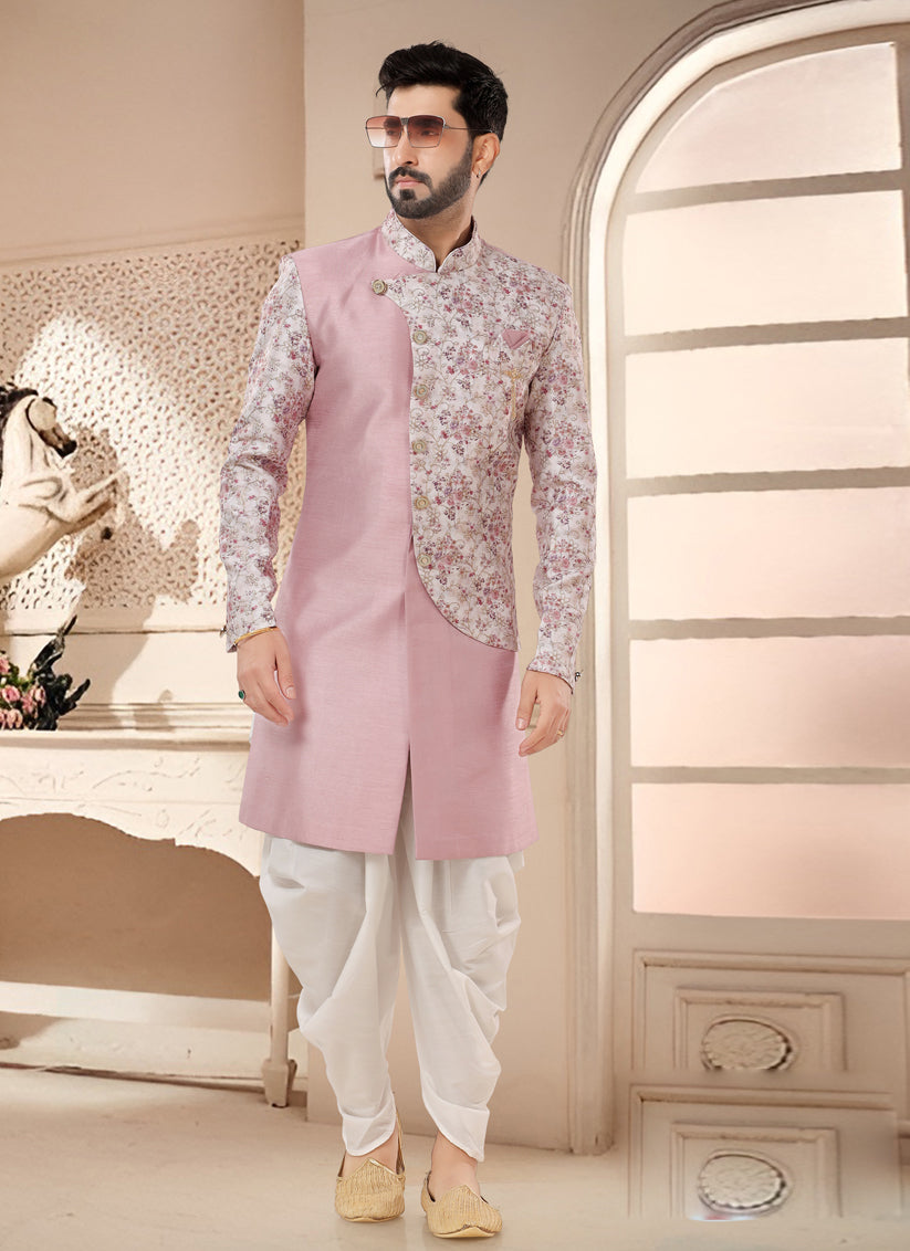 Onion Pink Designer Semi Indo Western