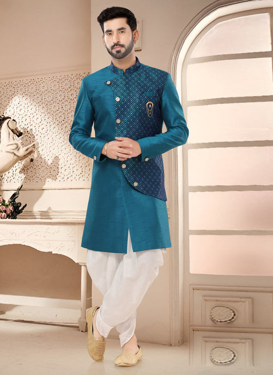 Turquiuse Designer Semi Indo Western