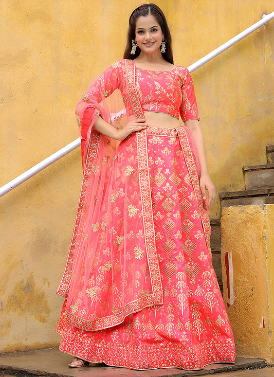 Stunning Peach Heavy Lehenga Choli Set for Festival