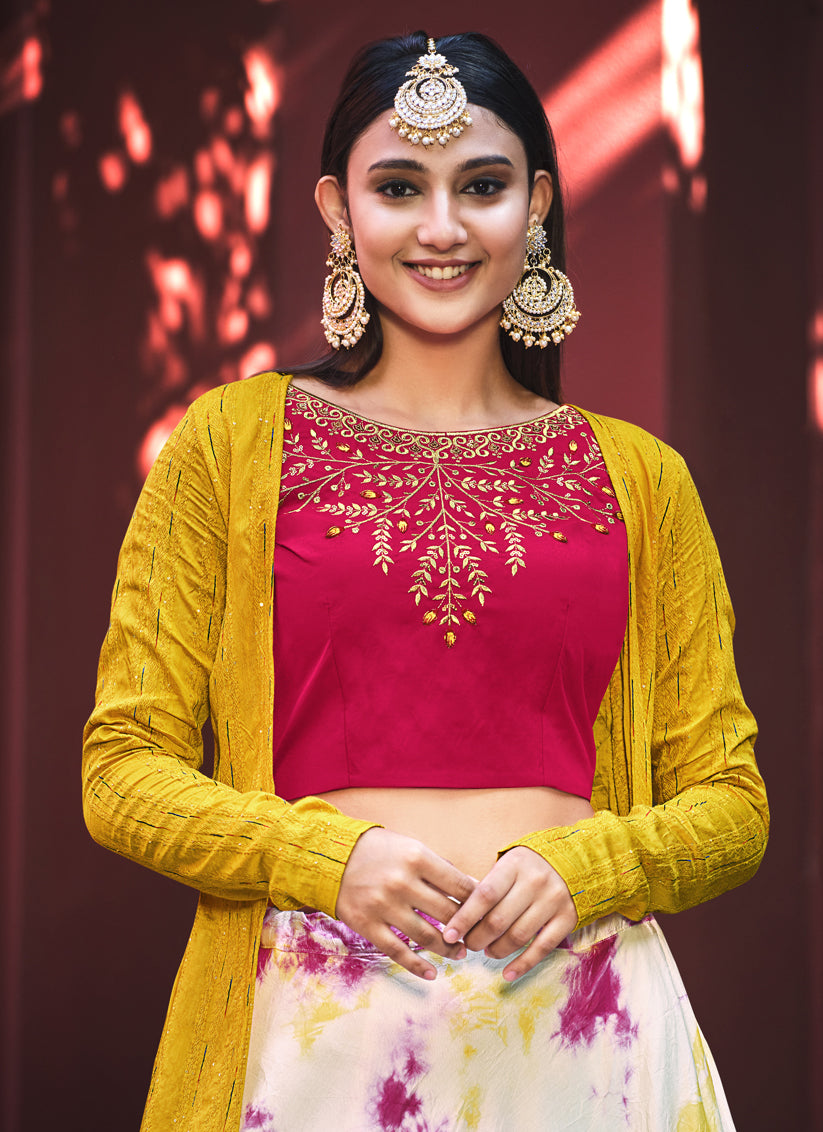 Trendsetting Blush Pink Cotton Lehenga Choli with Jacket