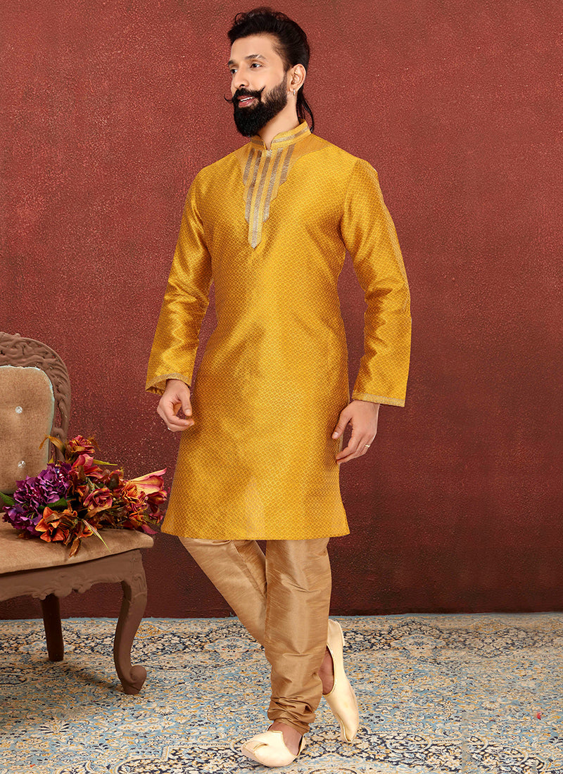 Mustard Blackberry Mens Kurta Set