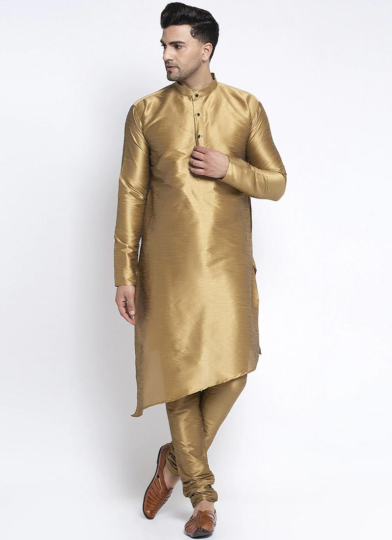Golden Art Dupion Silk Mens Kurta Set