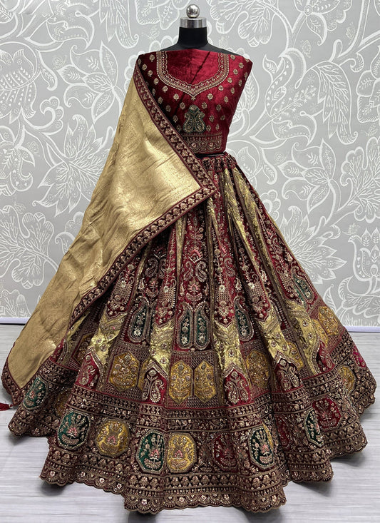 Beige Heavy Designer Lehenga Choli Set