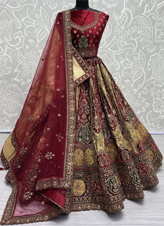 Beige Heavy Designer Lehenga Choli Set