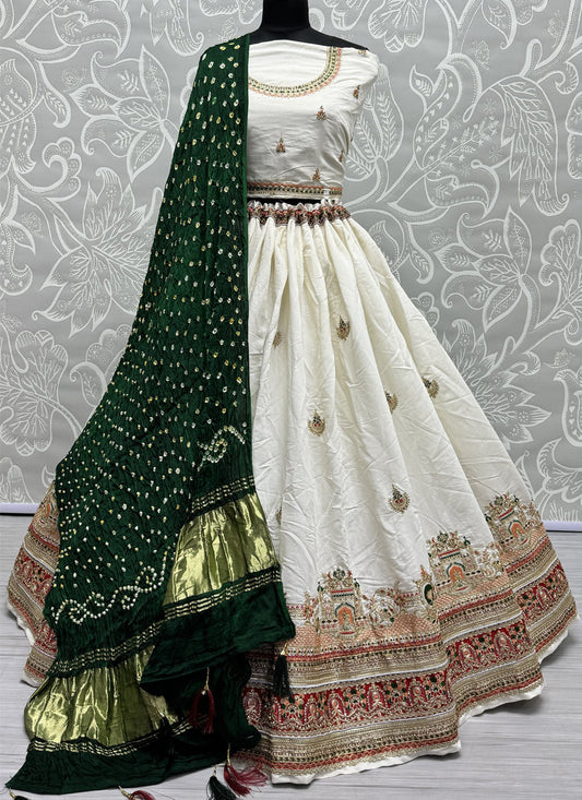 White Silk Heavy Designer Lehenga Choli Set