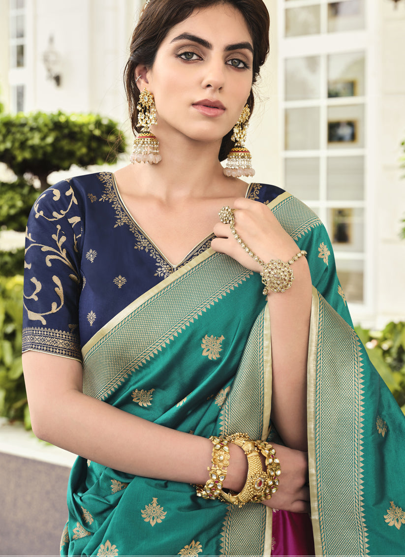 Magenta Banarasi Silk Designer Wedding Lehenga Choli