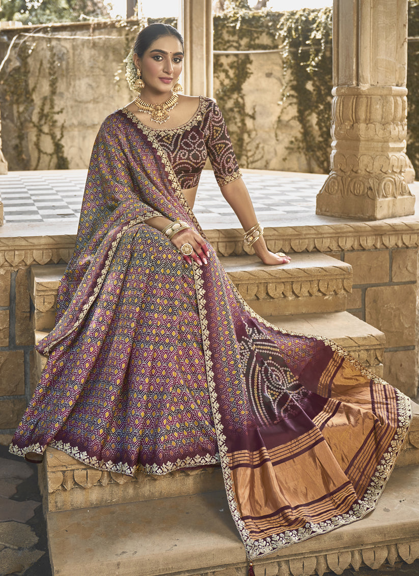 Multicolor Gajji Silk Designer Saree for Wedding