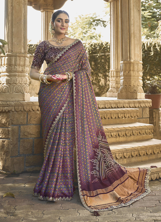 Multicolor Gajji Silk Designer Saree for Wedding