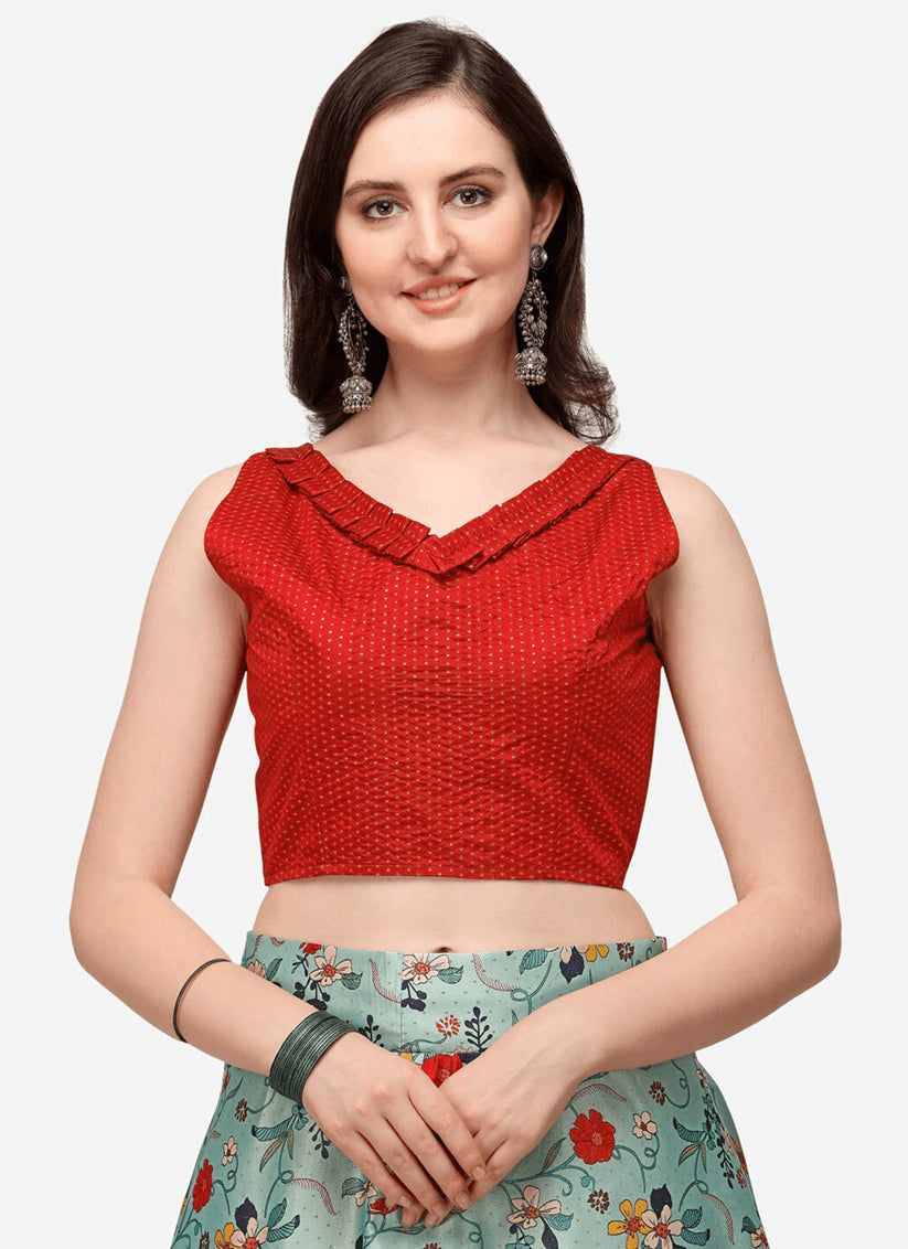 Sky Blue Satin Silk Blend Digital Print Navratri Specials Chaniya Choli