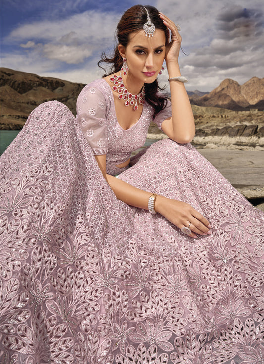 Mauve Heavy Designer Lehenga Choli Set