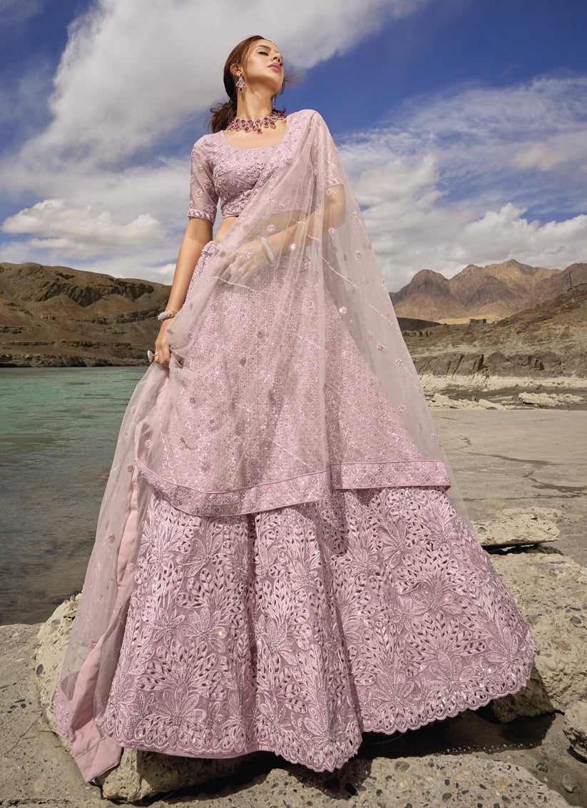 Mauve Heavy Designer Lehenga Choli Set