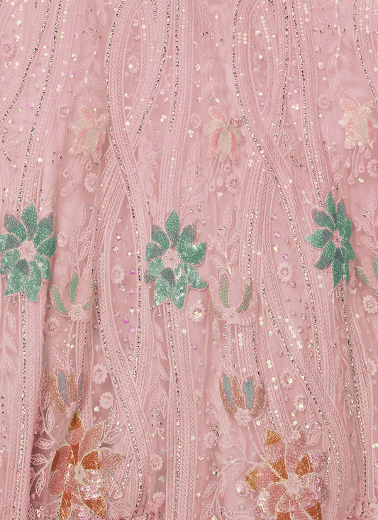 Peach Heavy Designer Lehenga Choli Set