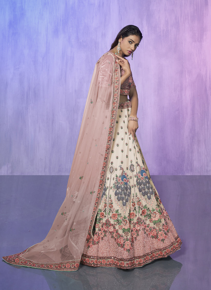 White Heavy Designer Lehenga Choli Set