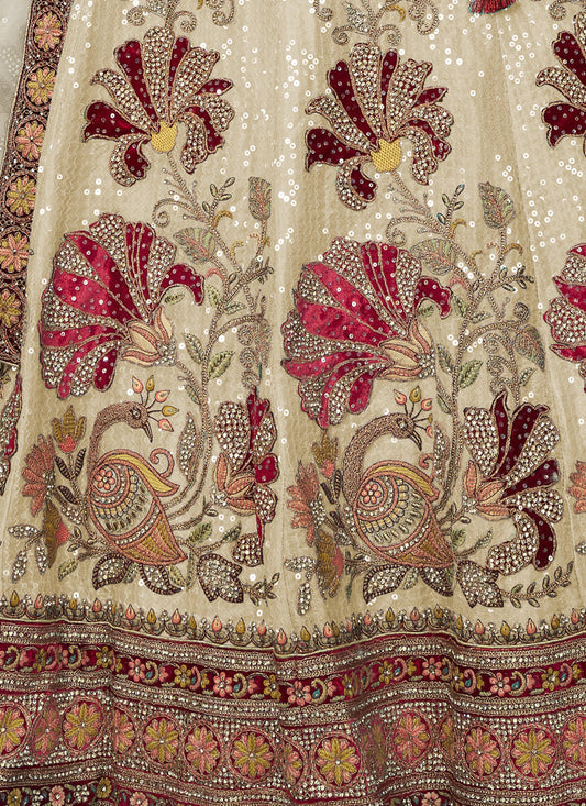 White Heavy Designer Lehenga Choli Set