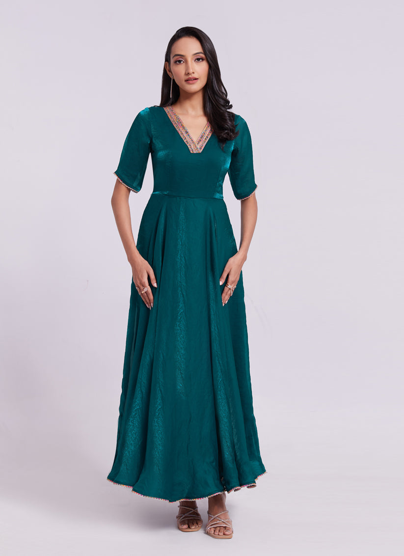 Morpich Pure Organza Gown for Party Wear