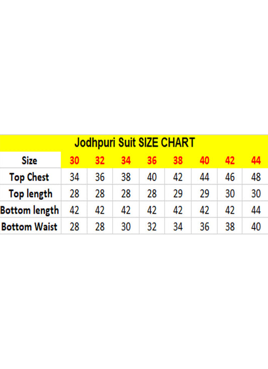 Golden Jacquard Jodhpuri Suit