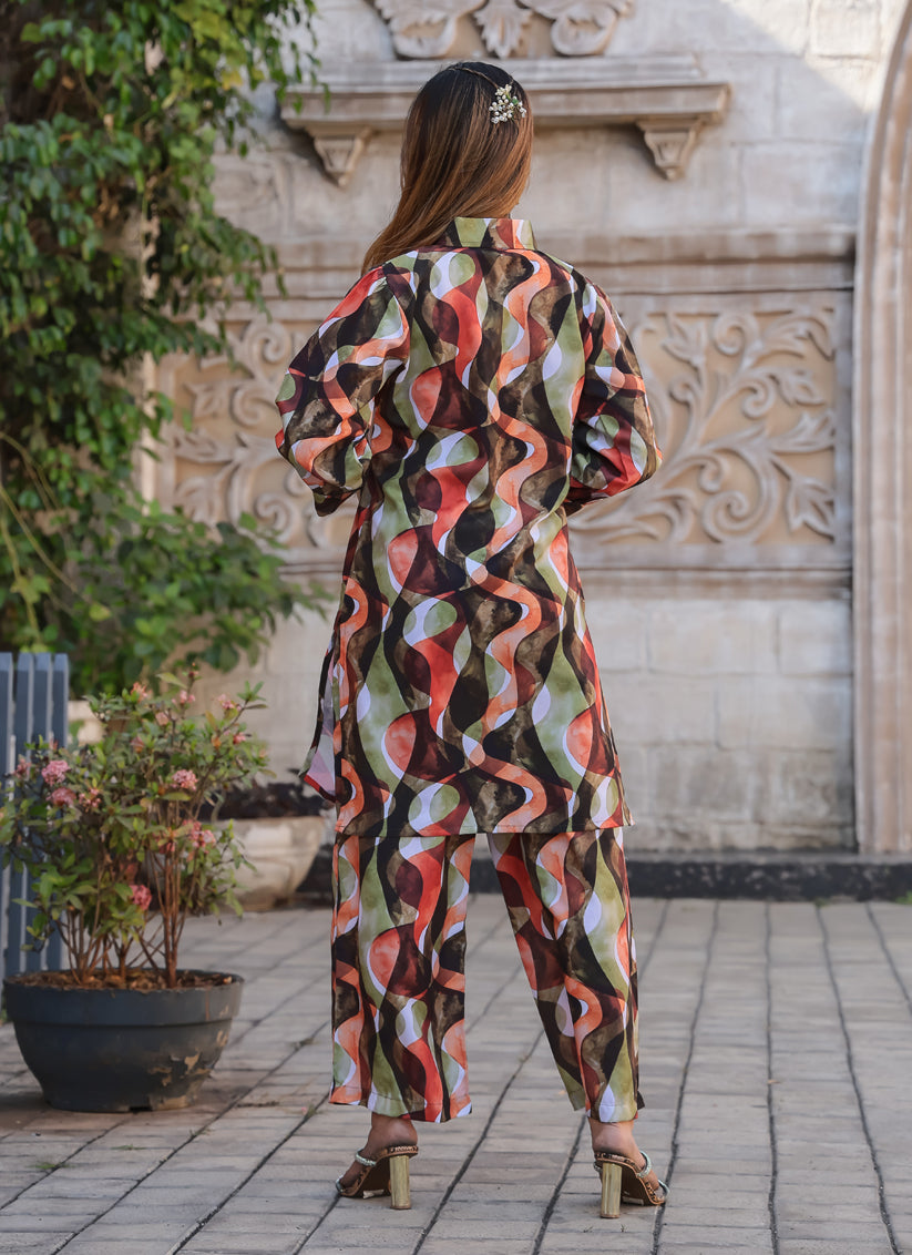 Black Floral Printed Co-Ord Set
