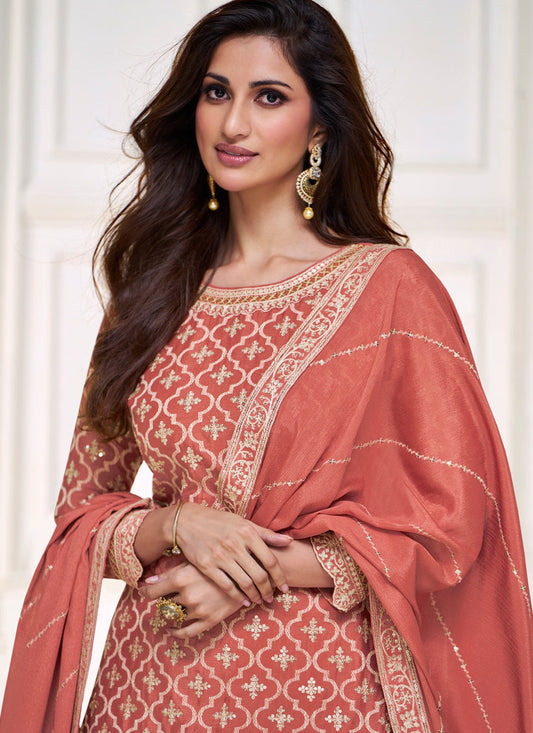 Cantaloupe Chinnon Embroidered Lehenga Kameez