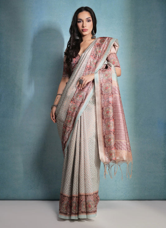 Green Cotton Silk Zari Woven Saree