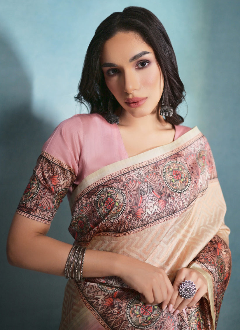 Yellow Cotton Silk Zari Woven Saree