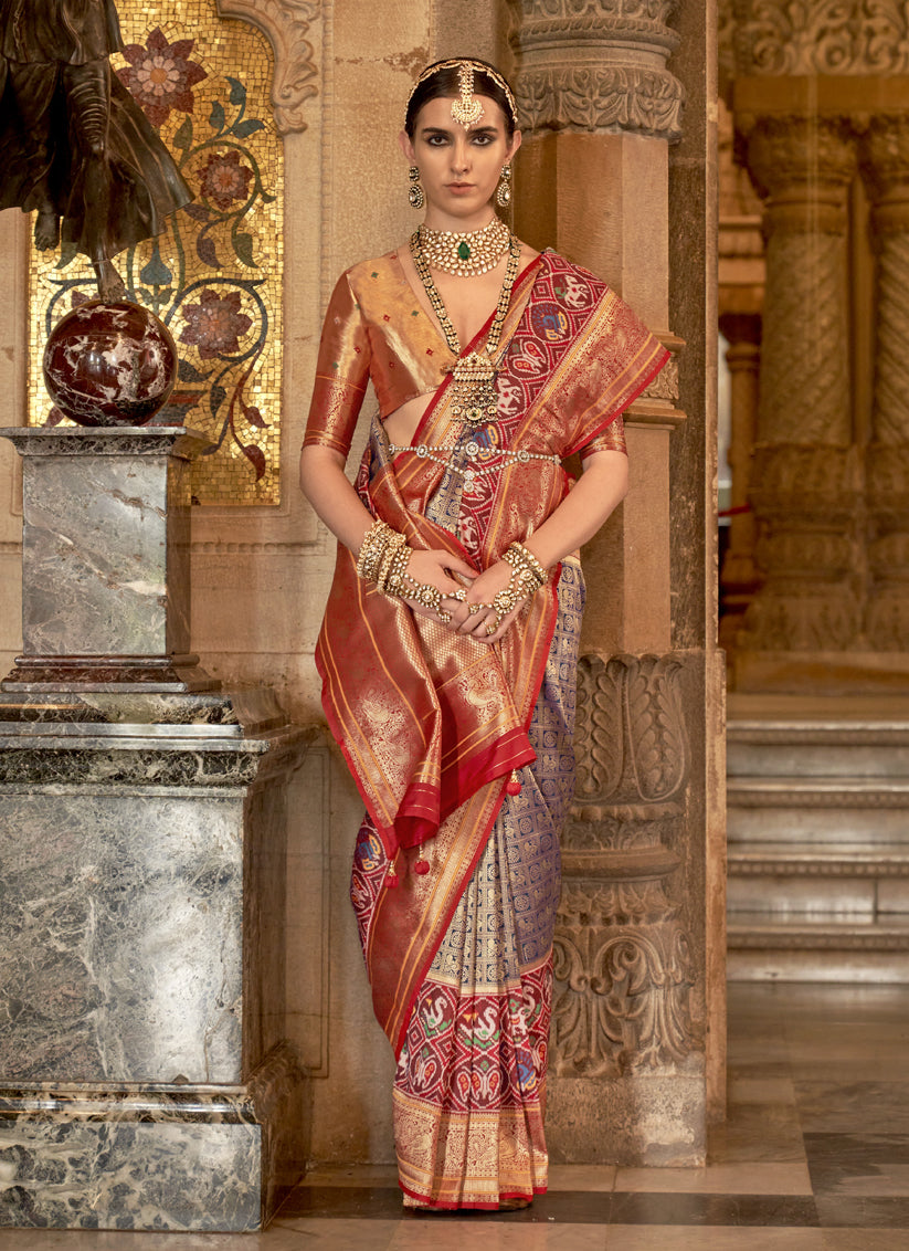 Beige Banarasi Brocade Zari Woven Saree