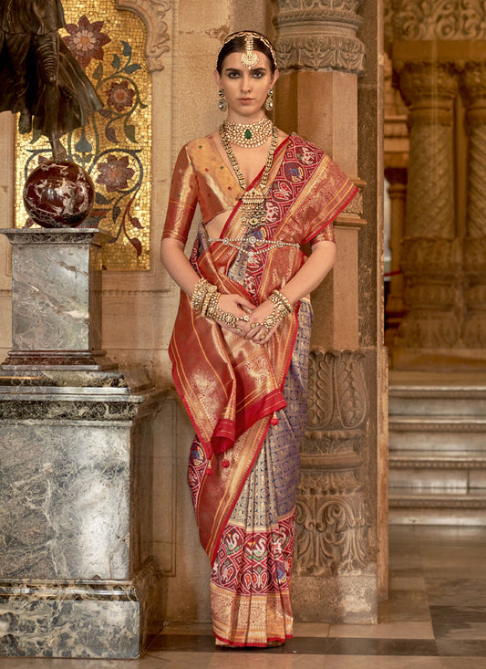 Beige Banarasi Brocade Zari Woven Saree