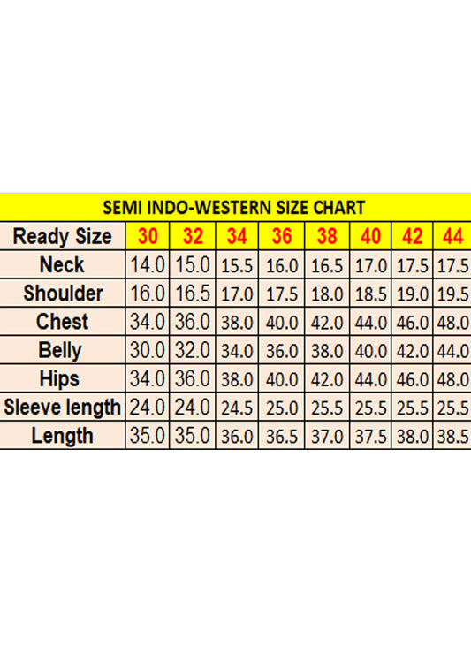 Sky Blue Semi Indo Western Outfit