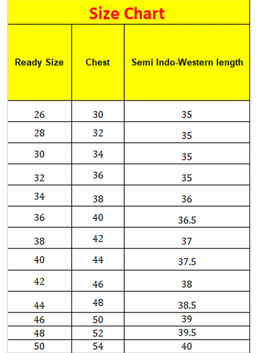 Golden Yellow Designer Semi Indo Western