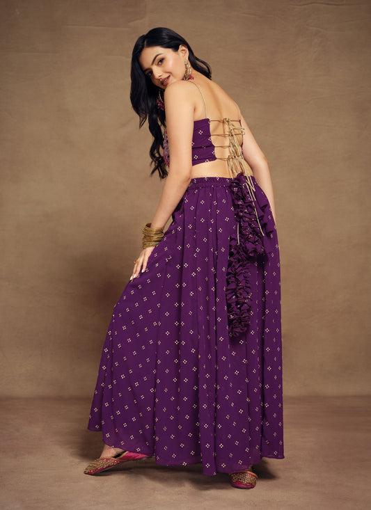 Wine Handwork Designer IndoWestern