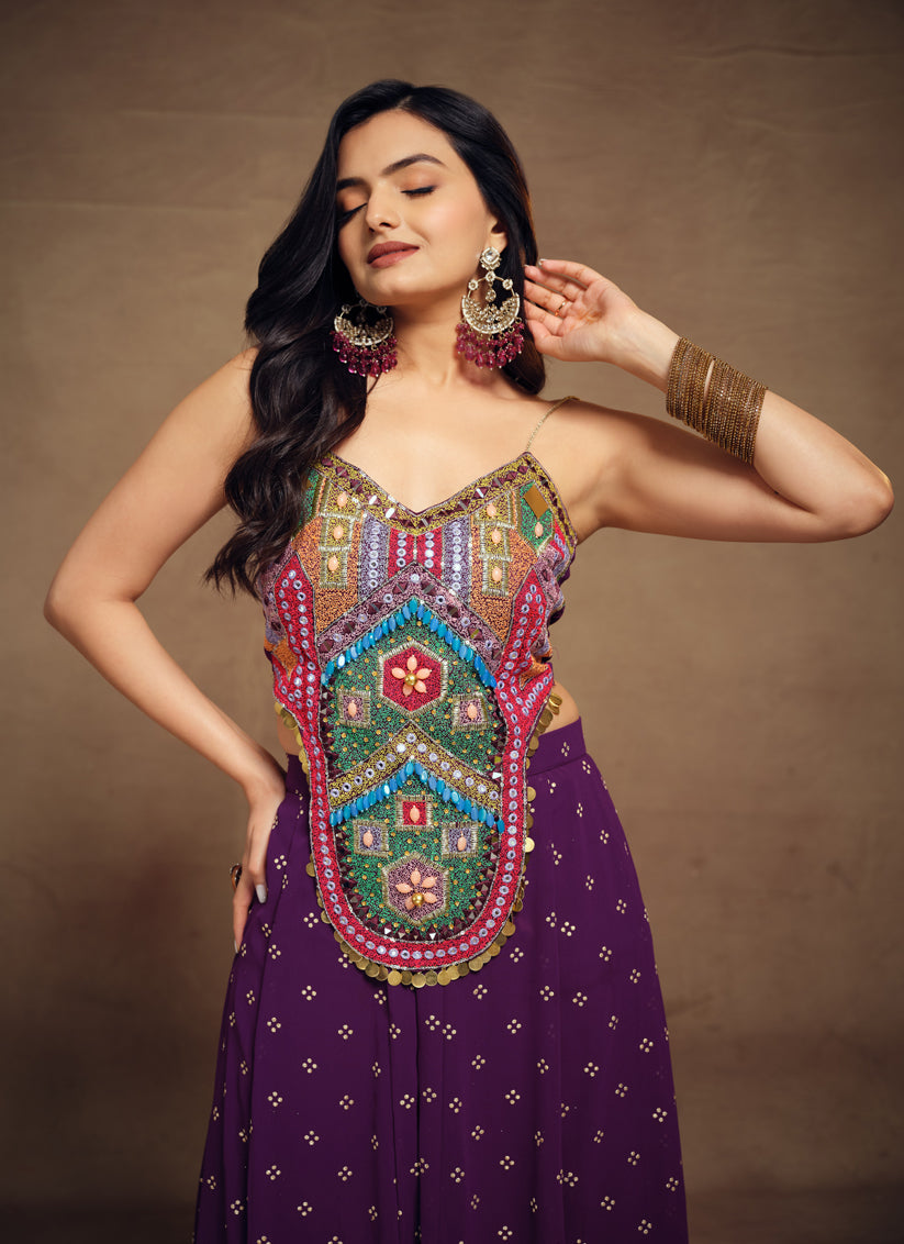 Wine Handwork Designer IndoWestern