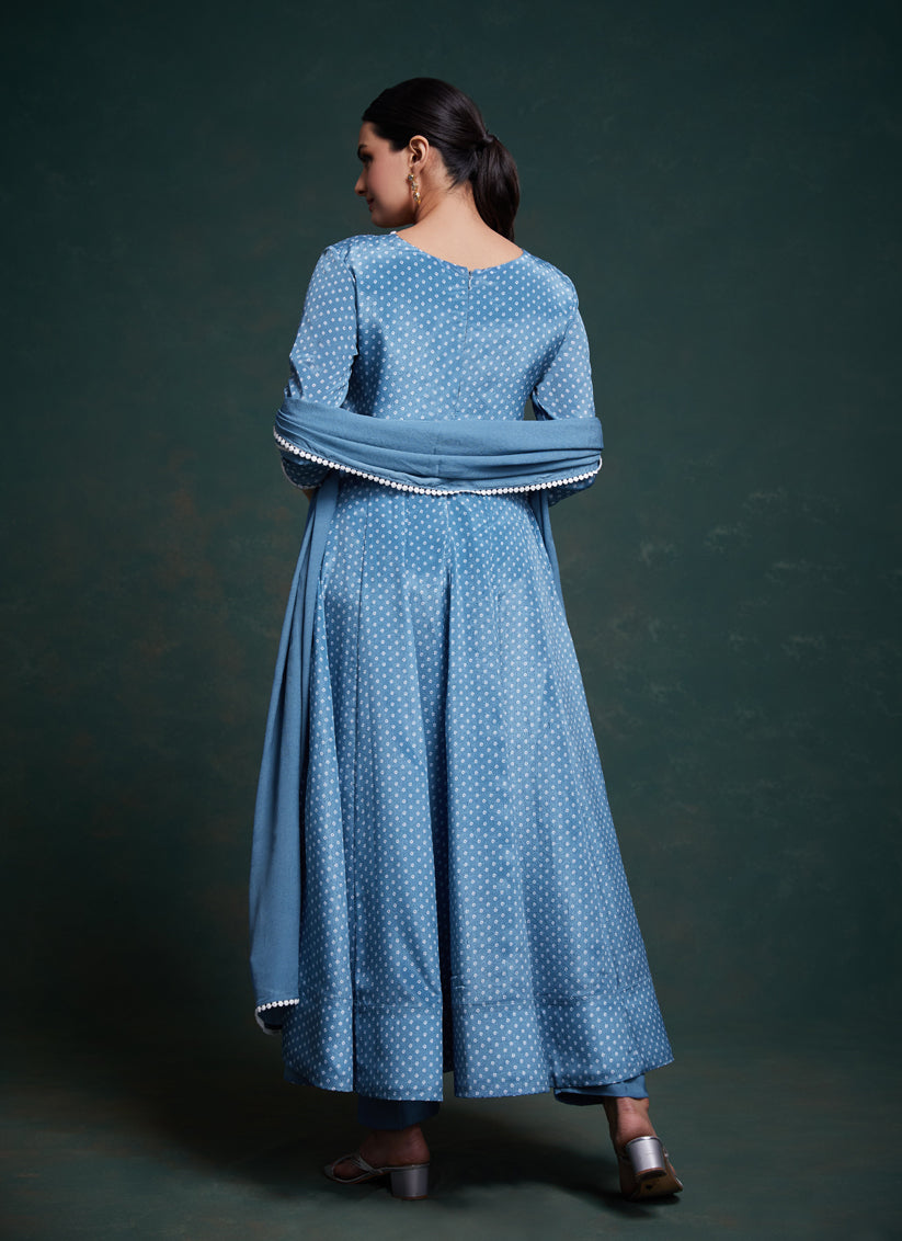 Sky Blue Readymade Festival Wear Suit