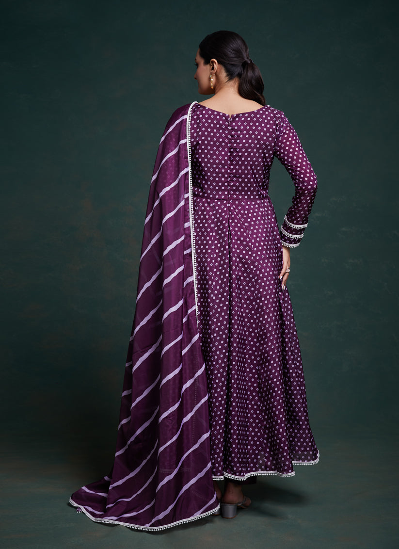 Purple Readymade Festival Wear Suit