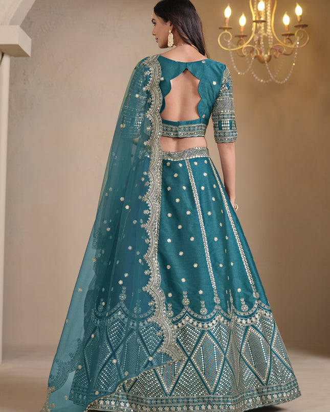 morpich art silk embroidered lehenga choli
