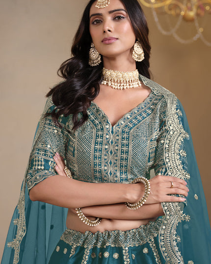 morpich art silk embroidered lehenga choli