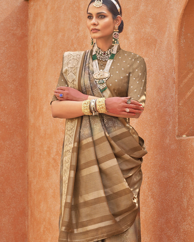 Multicolor Silk Embellished Festival Saree