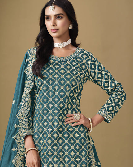 morpich art silk embroidered readymade lehenga kameez