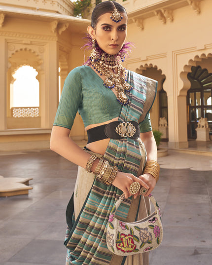 Multicolor Silk Saree for Festival