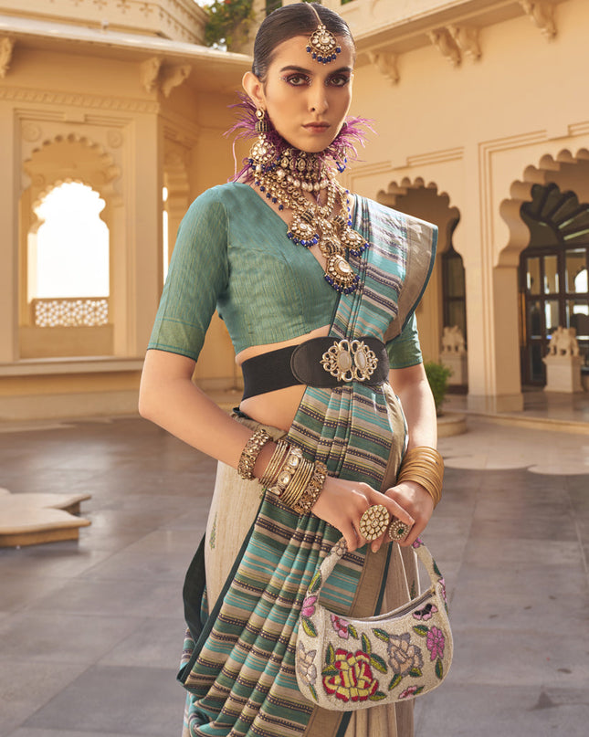 Multicolor Silk Saree for Festival