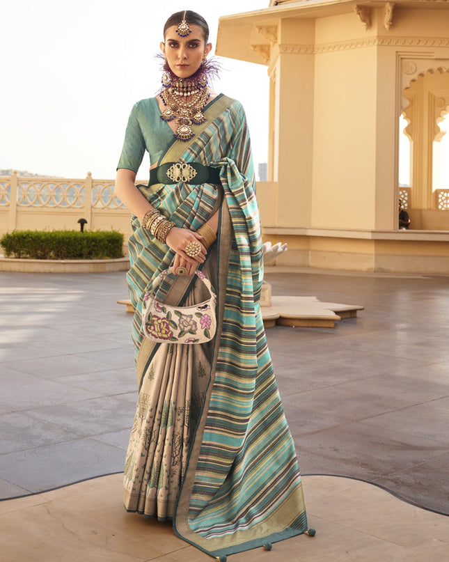 Multicolor Silk Saree for Festival