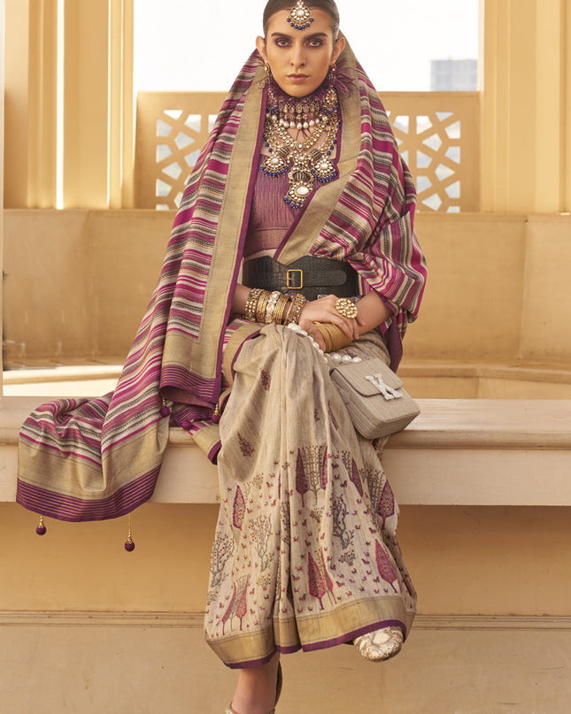 Multicolor Silk Saree for Festival