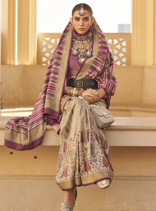 Multicolor Silk Saree for Festival