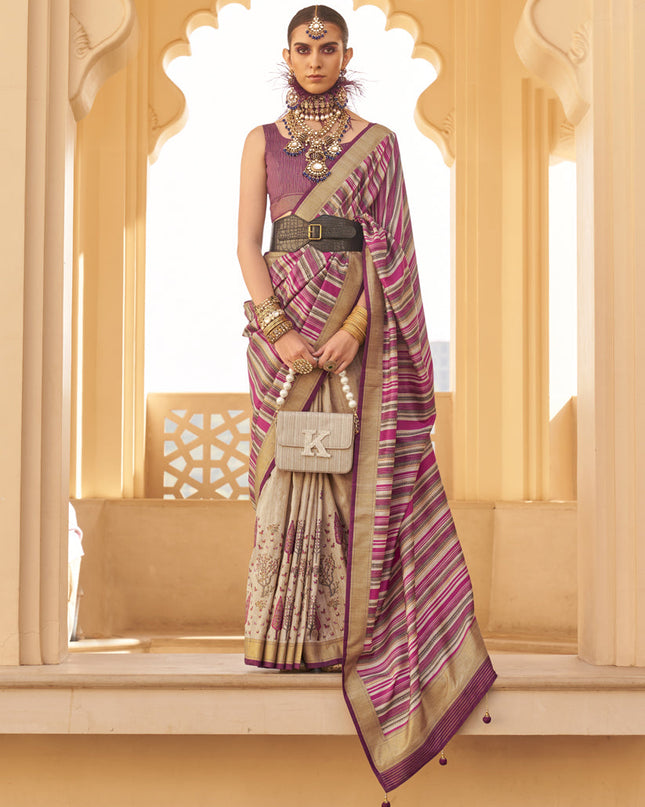 Multicolor Silk Saree for Festival